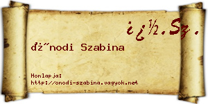 Ónodi Szabina névjegykártya